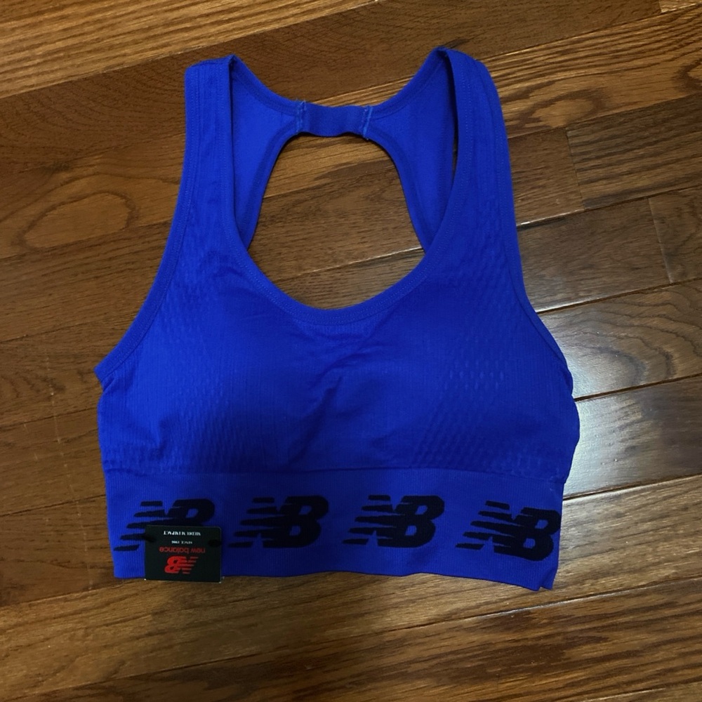 new balance blue sports bra